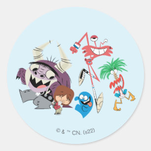 Sticker Rond Foster's Home for Imaginary Friends Danse
