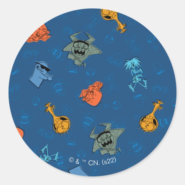 Sticker Rond Foster's Home for Imaginary Friends | Motif amusan (Devant)