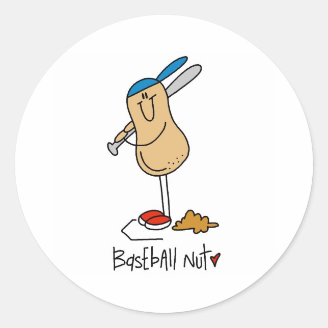 Sticker Rond Fou de baseball (Devant)