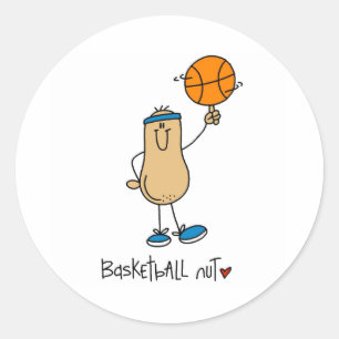 Sticker Rond Fou de basket-ball
