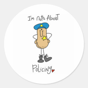 Sticker Rond Fou de la police