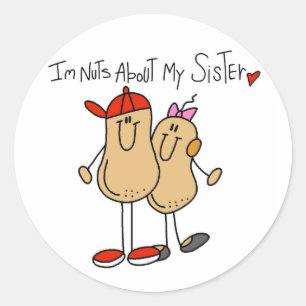 Sticker Rond Fou de ma sœur