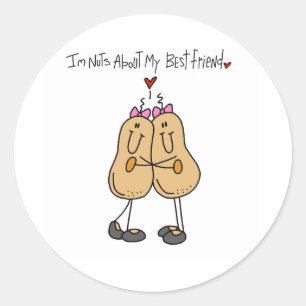 Sticker Rond Fou de Meilleur Ami