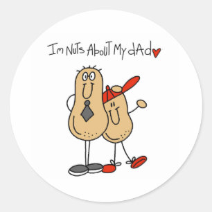 Sticker Rond Fou de mon papa-garçon