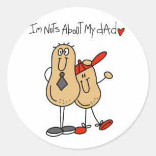Sticker Rond Fou de mon père T-shirts et Cadeaux