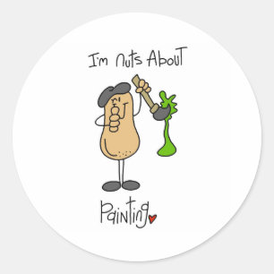 Sticker Rond Fou de peinture