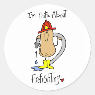 Sticker Rond Fou de T-shirts et Cadeaux de Lutte contre l'Incen