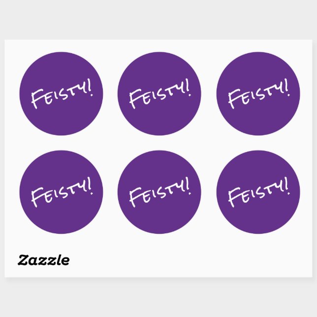 Sticker Rond Fougueux ! (Feuille)