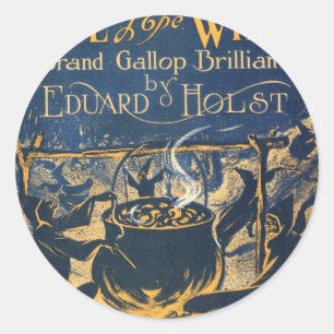 Sticker Rond four à sorcières