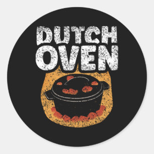 Sticker Rond Four hollandais Lover Bbq Métal Fer Néerlandais Fo