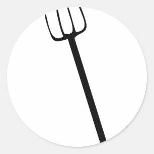 Sticker Rond fourche noire