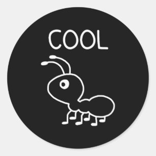Sticker Rond Fourmi Cool, Jeux de mots, Drôle, Blagues, Sarcast