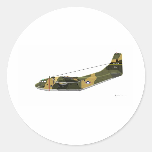 Sticker Rond Fournisseur Fairchild C-123 (Devant)