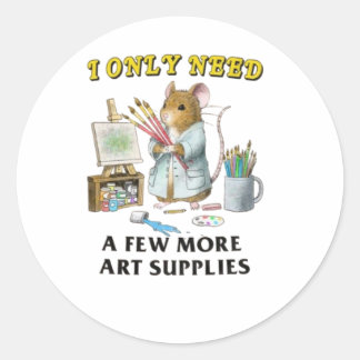 Sticker Rond Fournitures d'art Unisex