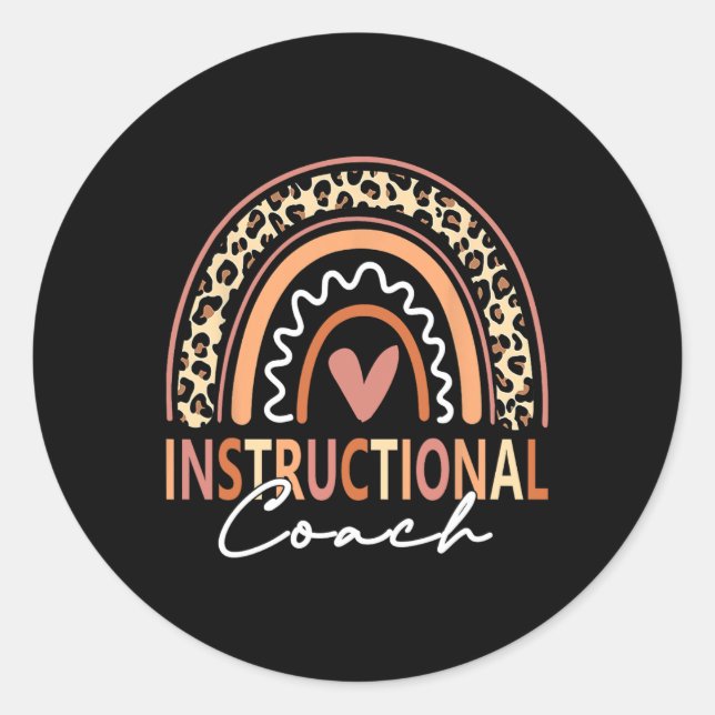 Sticker Rond Fournitures de l'entraîneur instructif léopard arc (Devant)
