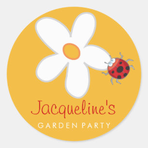 Sticker Rond Fournitures pour Fête de Jardin Enfant Daisy & Lad
