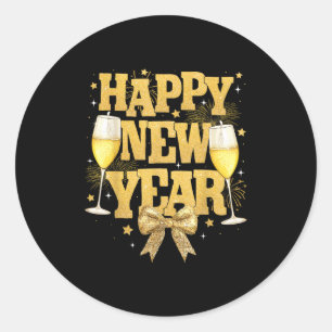 Sticker Rond Fournitures pour la fête du Nouvel An 2025 Bonne A