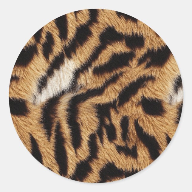 Sticker Rond fourrure de tigre (Devant)