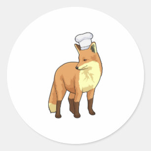 Sticker Rond Fox as Cook