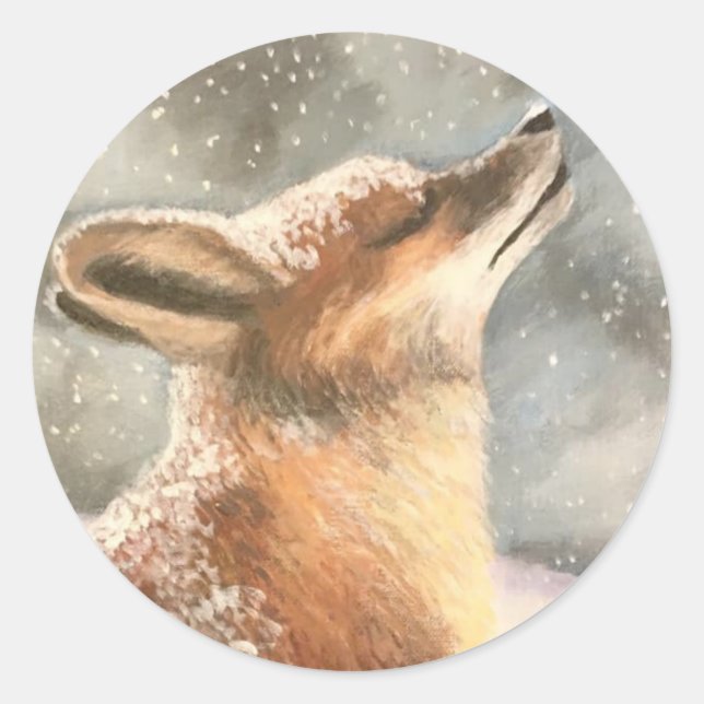 Sticker Rond Fox de Sno (Devant)