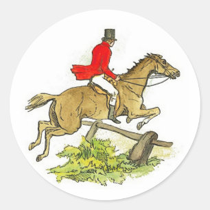 Sticker Rond Fox Hunt Jumper Hunter Horseback Événements