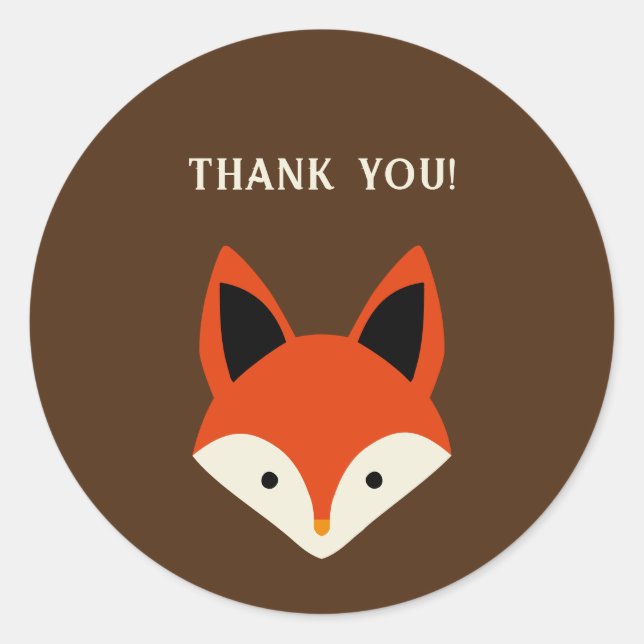 Sticker Rond Fox Merci (Devant)