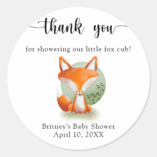 Sticker Rond Fox petit - merci