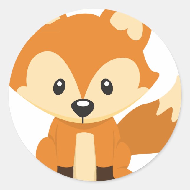 Sticker Rond Foxy fox (Devant)