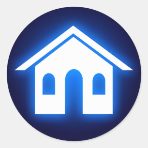 Sticker Rond foyer bleu brillant