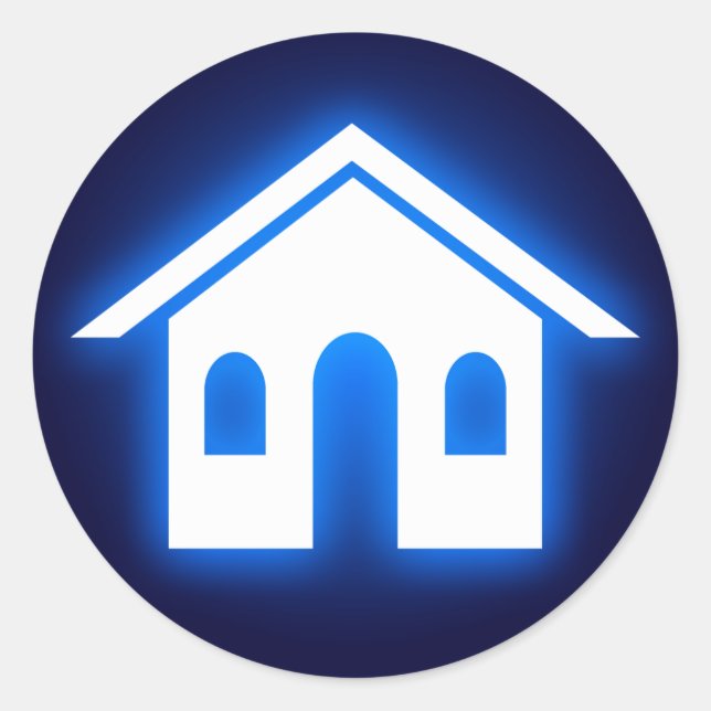 Sticker Rond foyer bleu brillant (Devant)