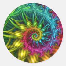 Fractale arc-en-ciel spiral