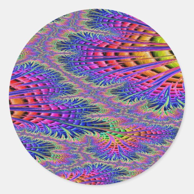 Sticker Rond Fractale d'algue Arithmétique 6 (Devant)