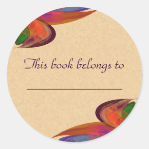 Sticker Rond Fractale de la fleur arc-en-ciel