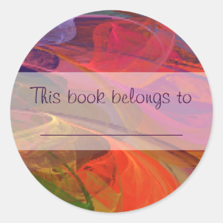 Sticker Rond Fractale de la fleur arc-en-ciel