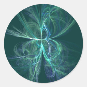 Sticker Rond Fractale d'énergie psychique