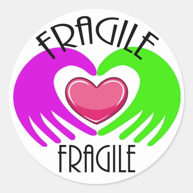 STICKER ROND FRAGILE (Devant)