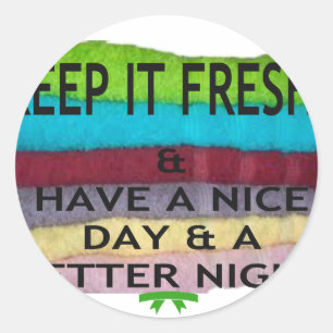 Sticker Rond Fraîche et propre : éclat de couleur pour un nouve