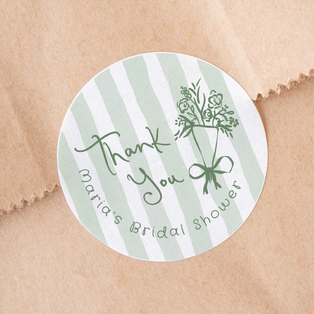 Sticker Rond Fraîche hors du marché Mains vertes fantaisistes (Créateur téléchargé)