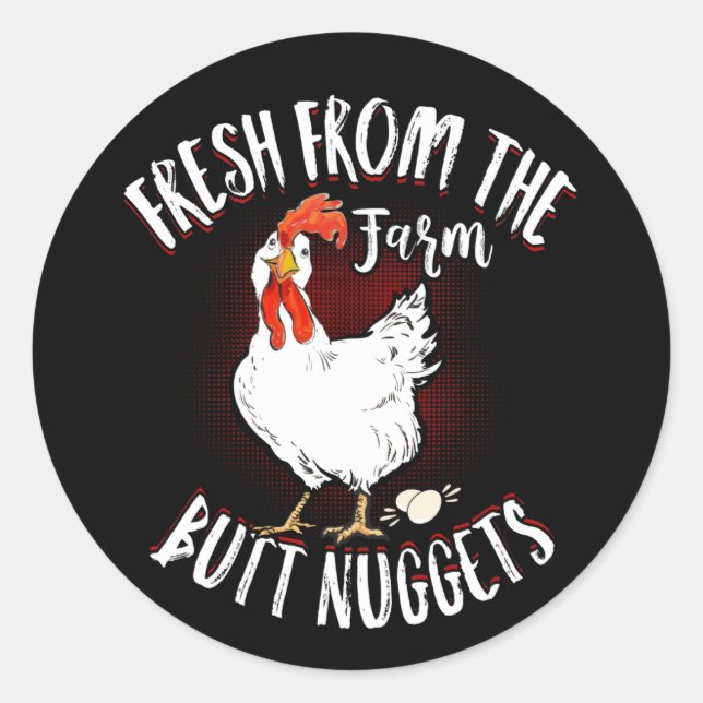 Sticker Rond Fraîchement De La Ferme, Le Beurre Nugget L'Agricu (Devant)