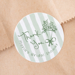 Sticker Rond Fraîchement débarqué du marché Dessinée à la main 