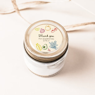 Sticker Rond Fraîchement Hors Du Merci Du Marché