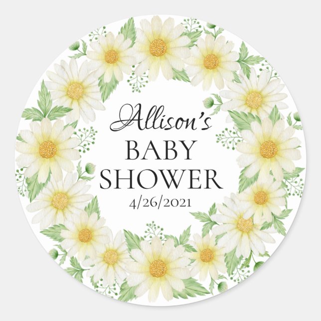 Sticker Rond Fraîcheur Baby shower Favoriser (Devant)
