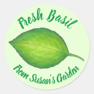 Sticker Rond Fraîcheur maison de Basil Herbe Jardin personnalis