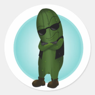 Sticker Rond Frais comme un concombre
