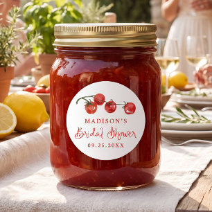 Sticker Rond Frais de la vigne Tomate Shower de mariage