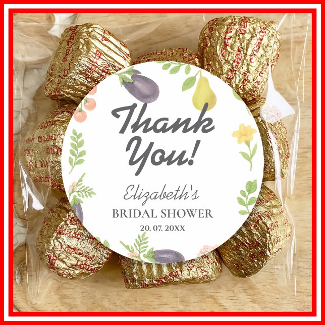 Sticker Rond Frais Débarqués Marché des Fermiers Mariage (Créateur téléchargé)