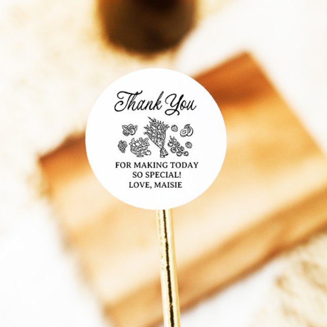 Sticker Rond Frais Éclos sur le Marché Fête de Mariage, Marché  (Créateur téléchargé)