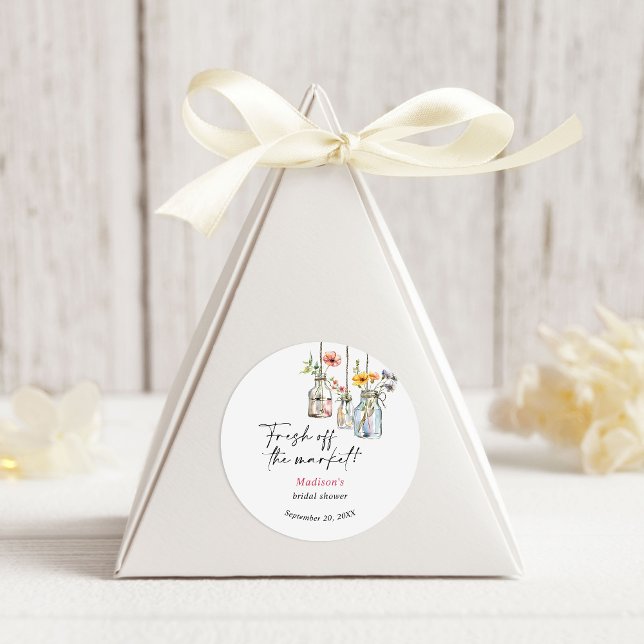 Sticker Rond Frais sorti du marché Pot floral pour enterrement  (Créateur téléchargé)