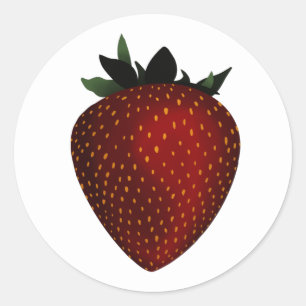 Sticker Rond fraise