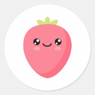 Sticker Rond Fraise